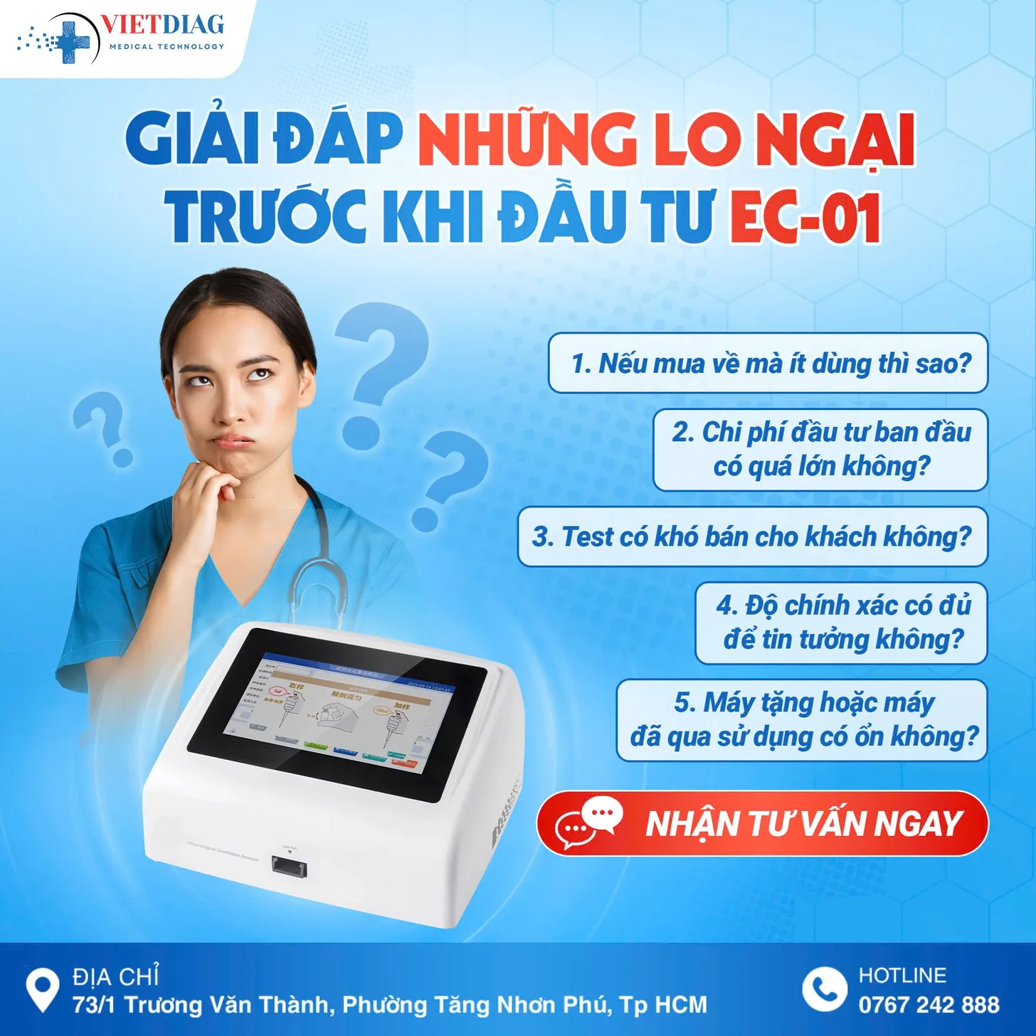 Giải đáp thắc mắc trước khi đầu tư máy EC-01