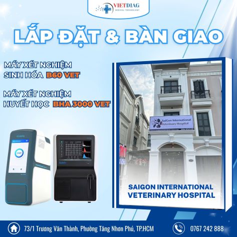 Bàn giao hệ thống sinh hóa và huyết học thú y | VietDiag
