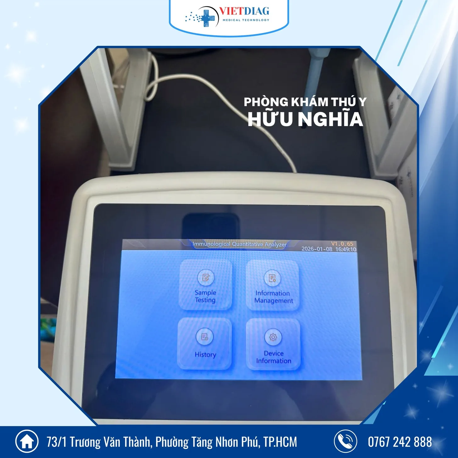 Màn hình cảm ứng của máy miễn dịch EC-01