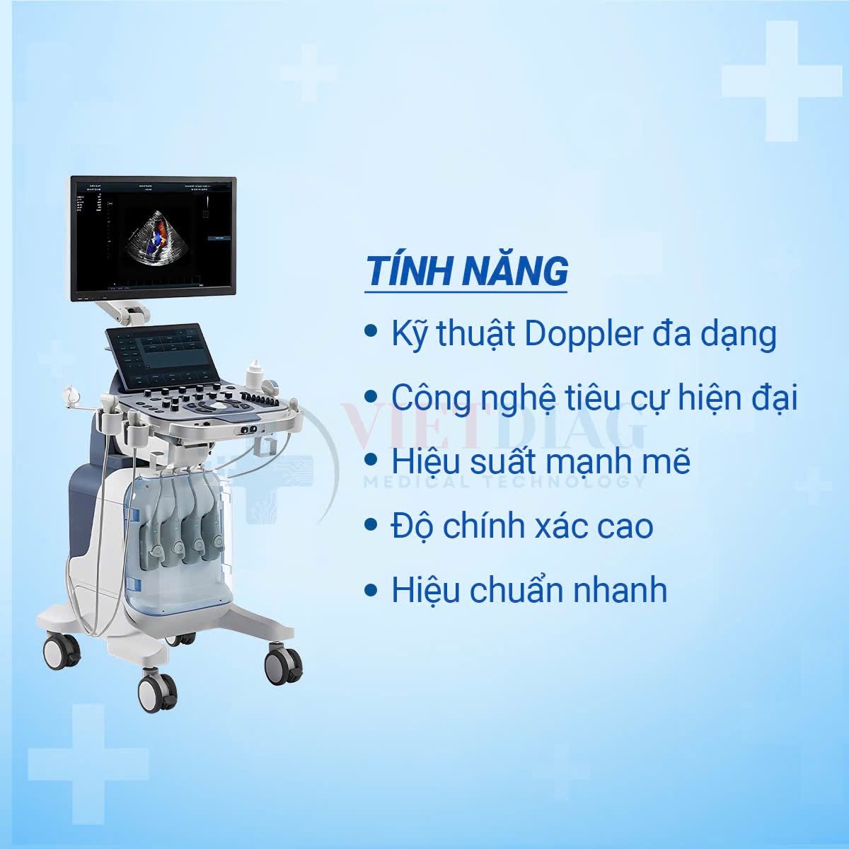 Tính năng Doppler và công nghệ tiêu cự của máy