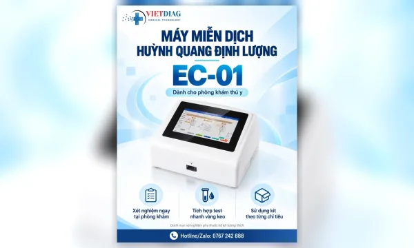 Máy miễn dịch huỳnh quang EC-01 cho phòng khám thú y